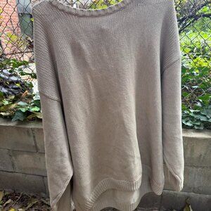 Eddie Bauer Women's Cream and Tan Jumper